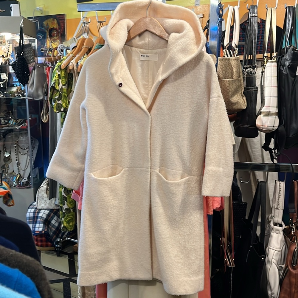 Evam Eva winter white wool coat S